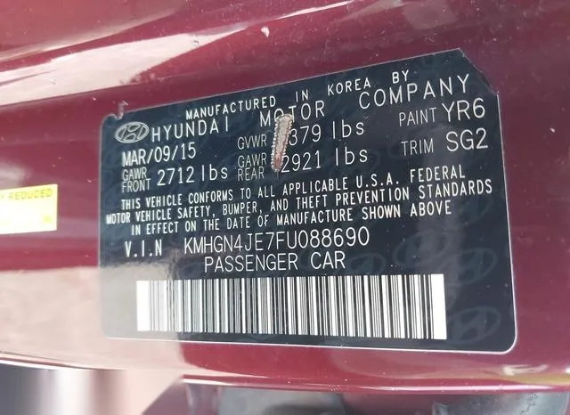 KMHGN4JE7FU088690 2015 2015 Hyundai Genesis- 3-8 9