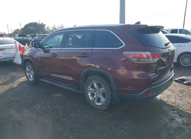 5TDYKRFHXFS066205 2015 2015 Toyota Highlander- Limited V6 3