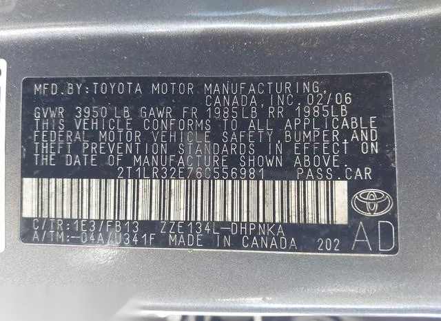 2T1LR32E76C556981 2006 2006 Toyota Corolla- Matrix XR 9