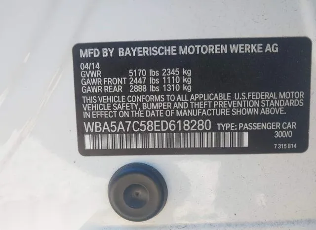 WBA5A7C58ED618280 2014 2014 BMW 5 Series- 528I Xdrive 9