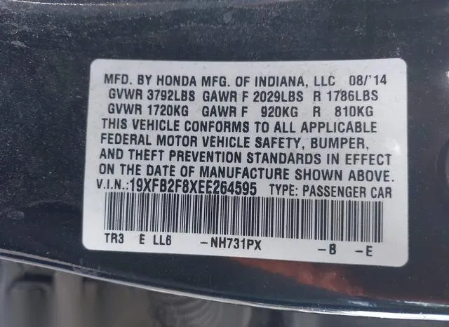 19XFB2F8XEE264595 2014 2014 Honda Civic- EX 9