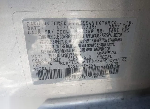 3N1AB7AP0FY350992 2015 2015 Nissan Sentra- SV 9