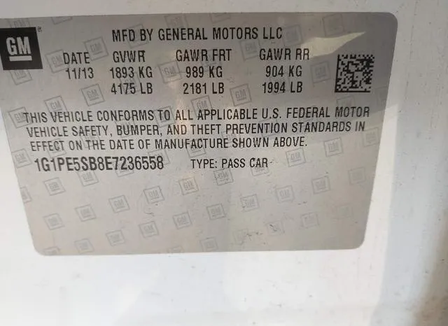 1G1PE5SB8E7236558 2014 2014 Chevrolet Cruze- 2Lt Auto 9