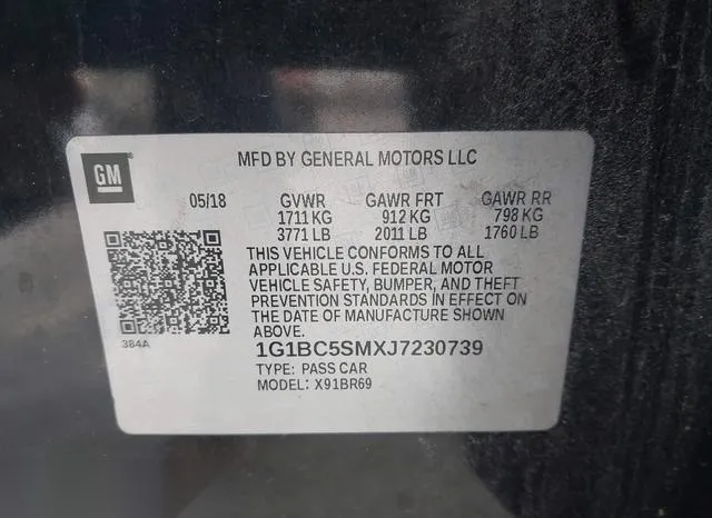 1G1BC5SMXJ7230739 2018 2018 Chevrolet Cruze- Ls Auto 9