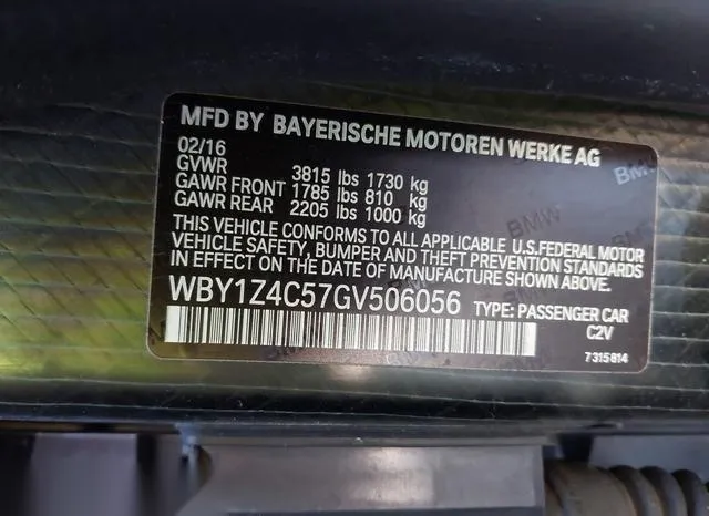 WBY1Z4C57GV506056 2016 2016 BMW I3- Base W/Range Extender 9