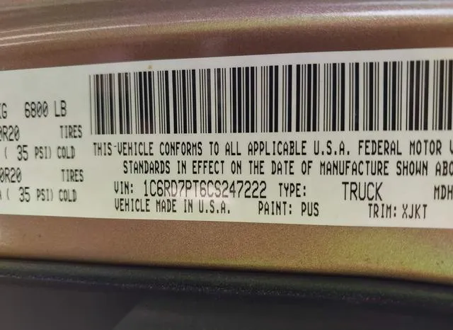 1C6RD7PT6CS247222 2012 2012 RAM 1500- Laramie Longhorn/Limi 9