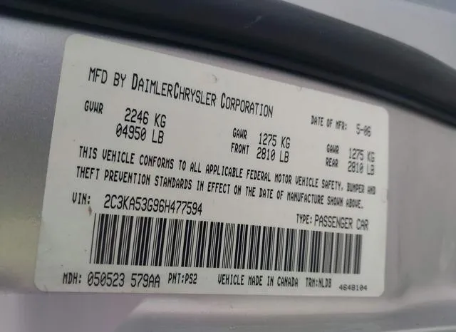 2C3KA53G96H477594 2006 2006 Chrysler 300- Touring 9