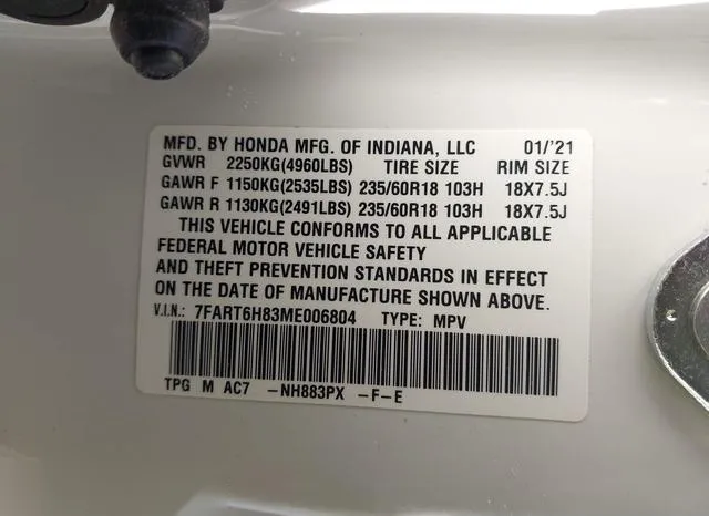 7FART6H83ME006804 2021 2021 Honda CR-V- Hybrid Ex-L 9