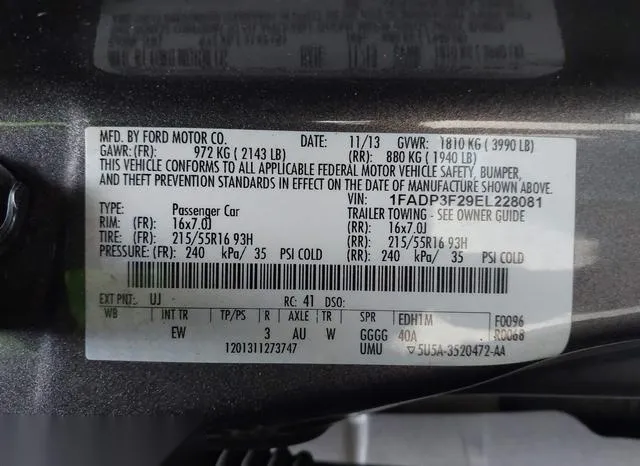 1FADP3F29EL228081 2014 2014 Ford Focus- SE 9