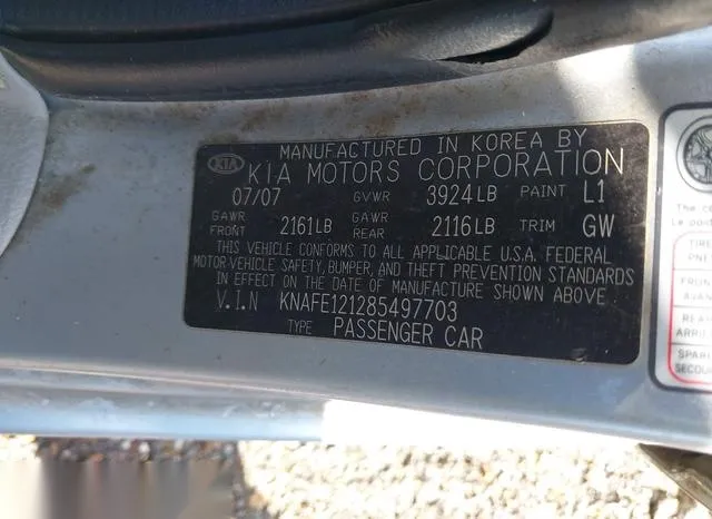 KNAFE121285497703 2008 2008 KIA Spectra- EX 9