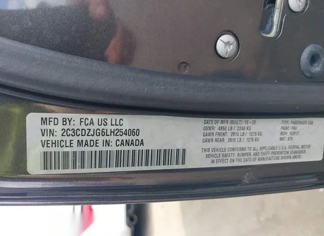 2C3CDZJG6LH254060 2020 2020 Dodge Challenger- GT 9