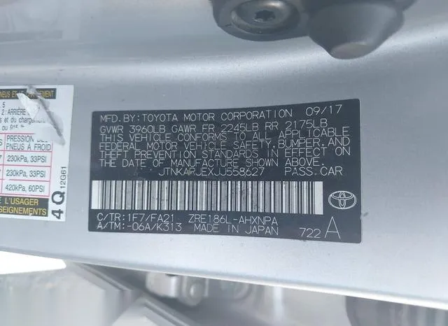 JTNKARJEXJJ558627 2018 2018 Toyota Corolla- LM 9