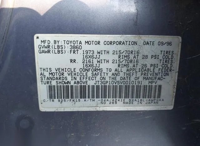 JT3GP10V5V0010191 1997 1997 Toyota RAV4 9