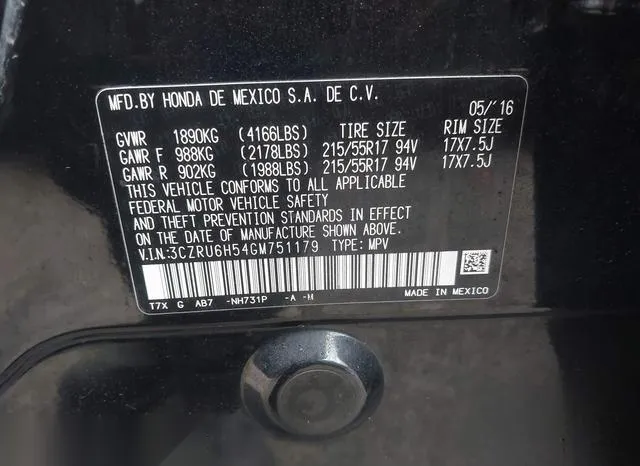 3CZRU6H54GM751179 2016 2016 Honda HR-V- EX 9