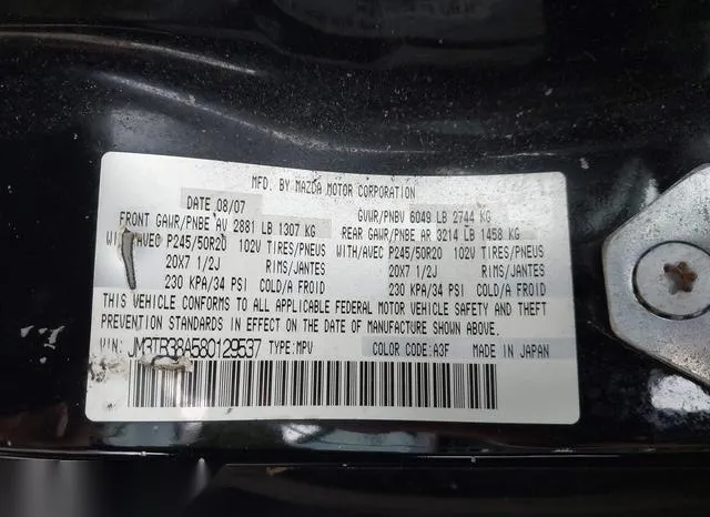 JM3TB38A580129537 2008 2008 Mazda CX-9- Grand Touring 9