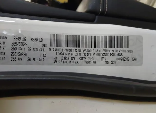 1C4RJFCG4FC123176 2015 2015 Jeep Grand Cherokee- Overland 9