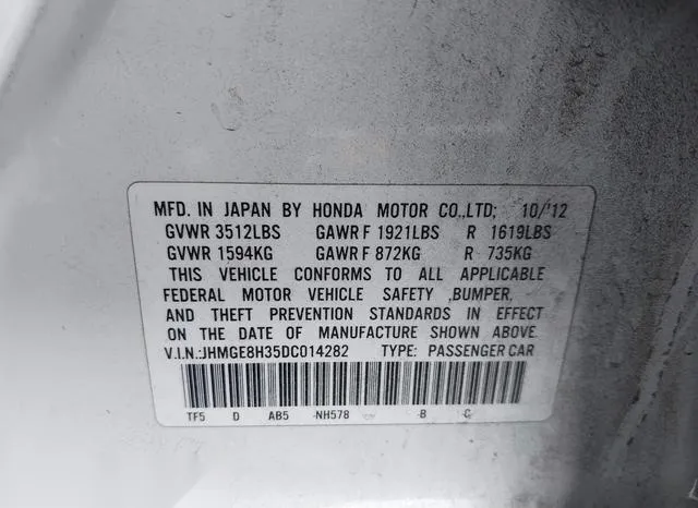 JHMGE8H35DC014282 2013 2013 Honda Fit 9