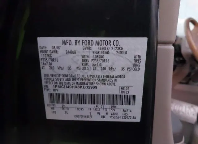 1FMCU49HX8KB32969 2008 2008 Ford Escape Hybrid 9