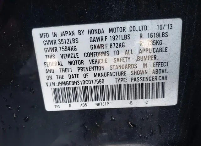 JHMGE8H31DC077590 2013 2013 Honda Fit 9