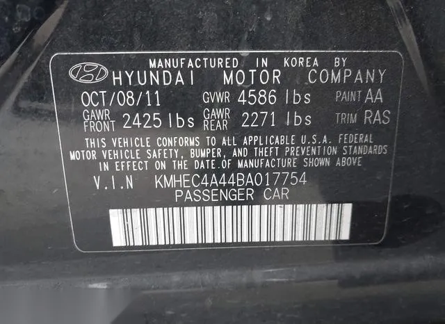 KMHEC4A44BA017754 2011 2011 Hyundai Sonata- Hybrid 9