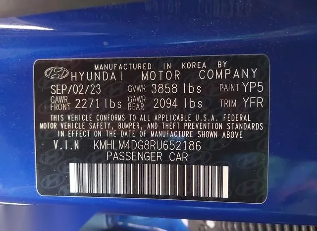 KMHLM4DG8RU652186 2024 2024 Hyundai Elantra- Sel 9