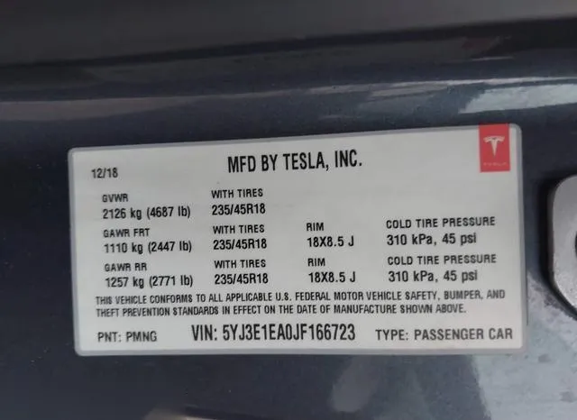 5YJ3E1EA0JF166723 2018 2018 Tesla Model 3- Long Range/Mid Range 9