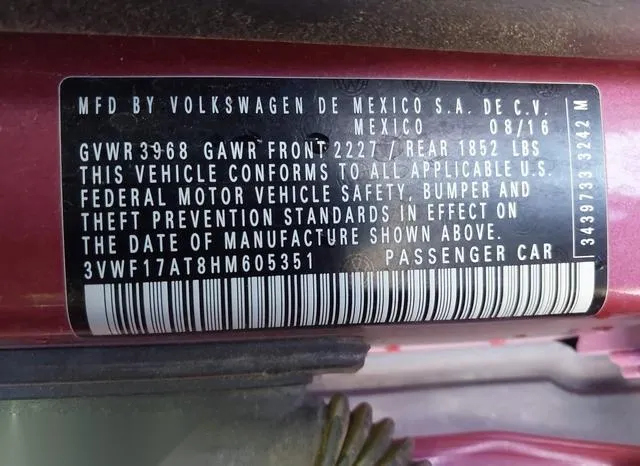 3VWF17AT8HM605351 2017 2017 Volkswagen Beetle- #pinkbeetle/ 9