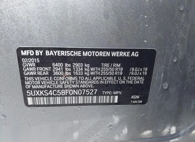 5UXKS4C58F0N07527 2015 2015 BMW X5- Xdrive35D 9