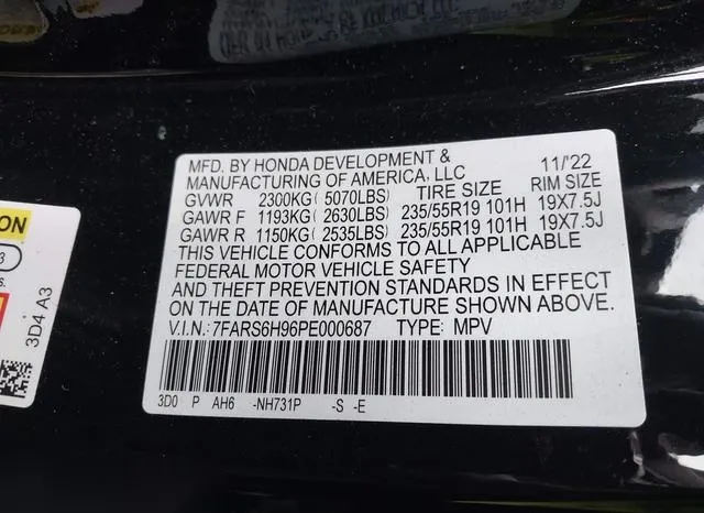 7FARS6H96PE000687 2023 2023 Honda CR-V- Hybrid Sport Touring 9