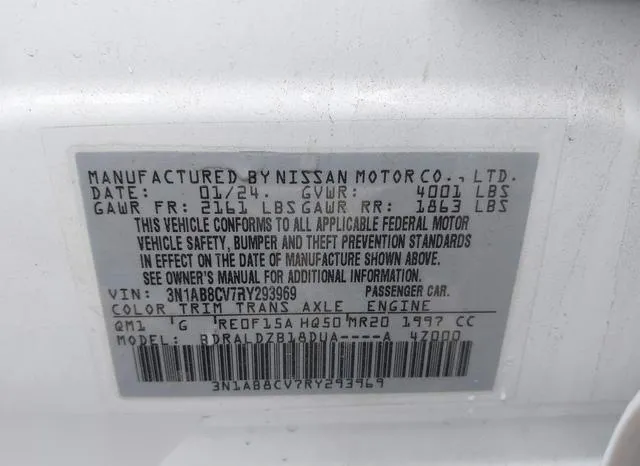 3N1AB8CV7RY293969 2024 2024 Nissan Sentra- Sv Xtronic Cvt 9