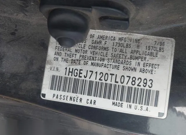 1HGEJ7120TL078293 1996 1996 Honda Civic- HX 9