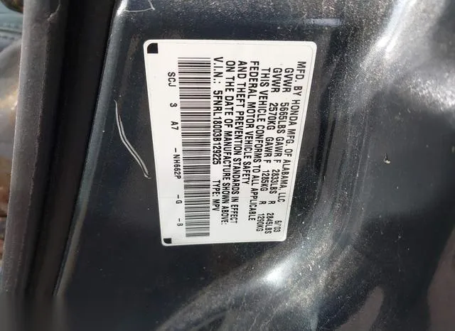 5FNRL18003B129225 2003 2003 Honda Odyssey- Ex-L 9