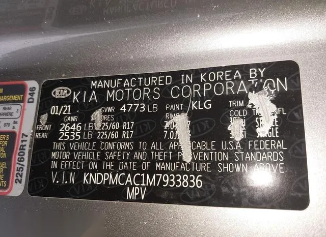 KNDPMCAC1M7933836 2021 2021 KIA Sportage- LX 9