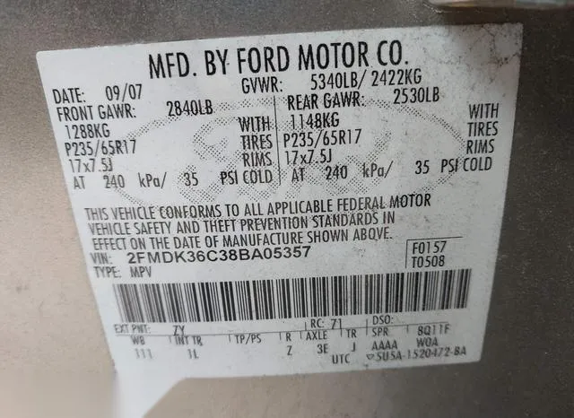 2FMDK36C38BA05357 2008 2008 Ford Edge- SE 9