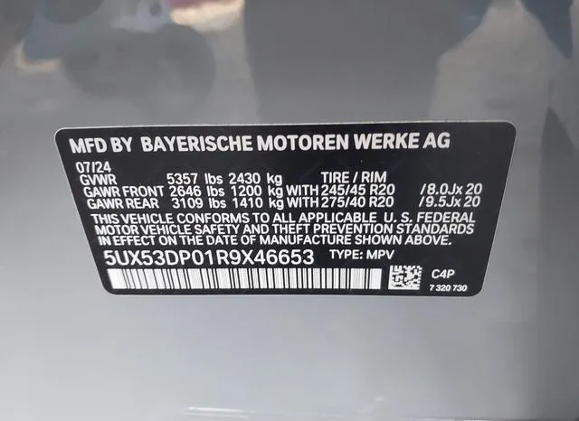 5UX53DP01R9X46653 2024 2024 BMW X3- Xdrive30I 9