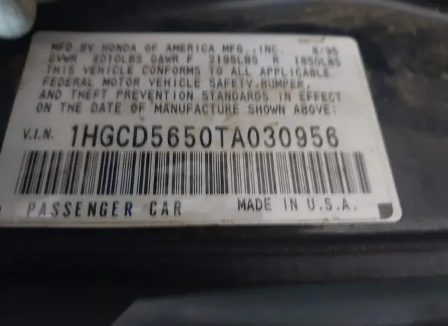 1HGCD5650TA030956 1996 1996 Honda Accord- Ex/Ex-R 9