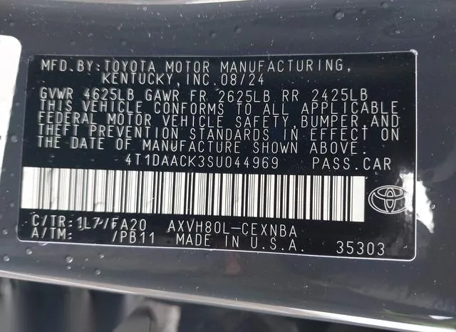 4T1DAACK3SU044969 2025 2025 Toyota Camry- LE 9