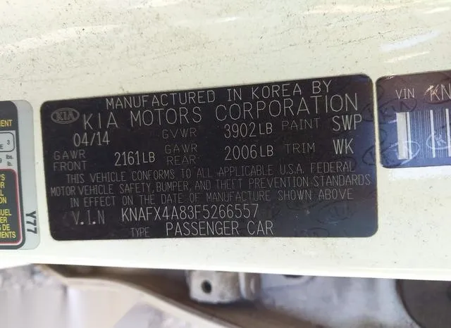 KNAFX4A83F5266557 2015 2015 KIA Forte- EX 9