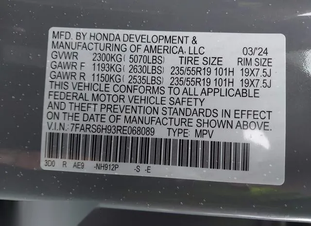 7FARS6H93RE068089 2024 2024 Honda CR-V- Hybrid Sport Touring 9