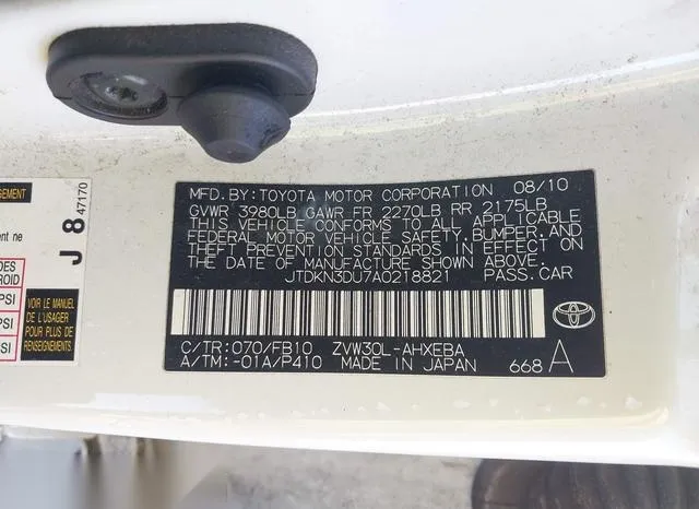 JTDKN3DU7A0218821 2010 2010 Toyota Prius- Iii 9