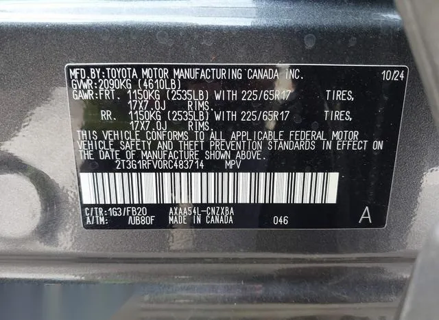 2T3G1RFV0RC483714 2024 2024 Toyota RAV4- LE 9