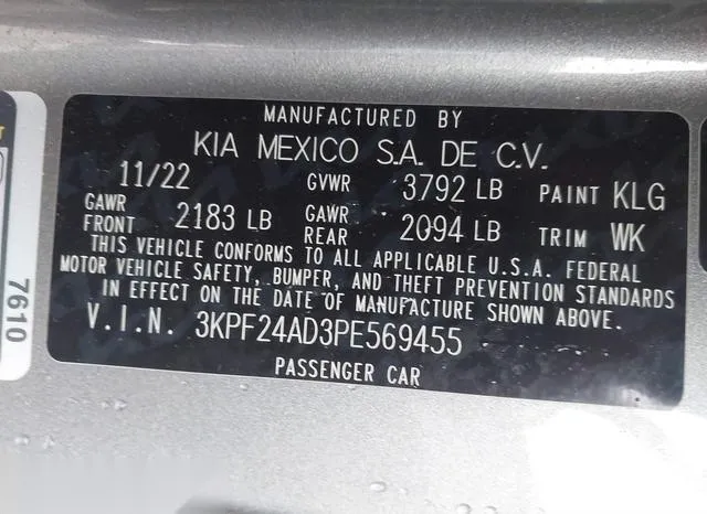 3KPF24AD3PE569455 2023 2023 KIA Forte- Lxs 9