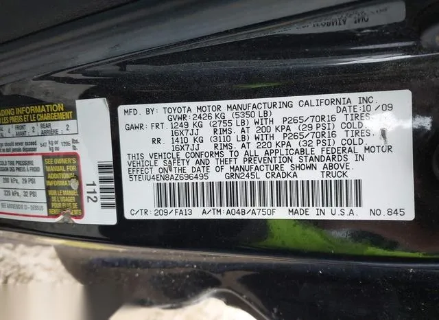 5TEUU4EN8AZ696495 2010 2010 Toyota Tacoma- Access Cab 9