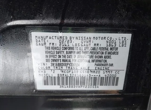 3N1AB8DVXPY230554 2023 2023 Nissan Sentra- Sr Xtronic Cvt 9