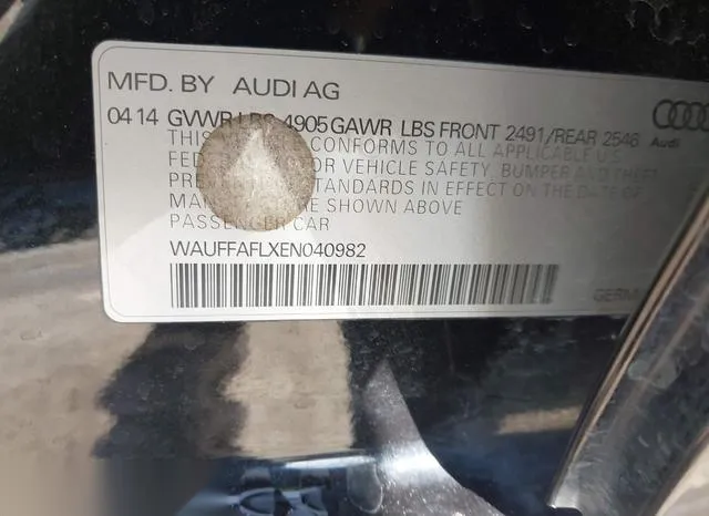 WAUFFAFLXEN040982 2014 2014 Audi A4- 2-0T Premium 9