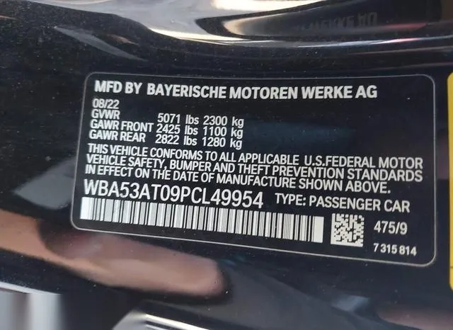 WBA53AT09PCL49954 2023 2023 BMW 4 Series- M440I 9