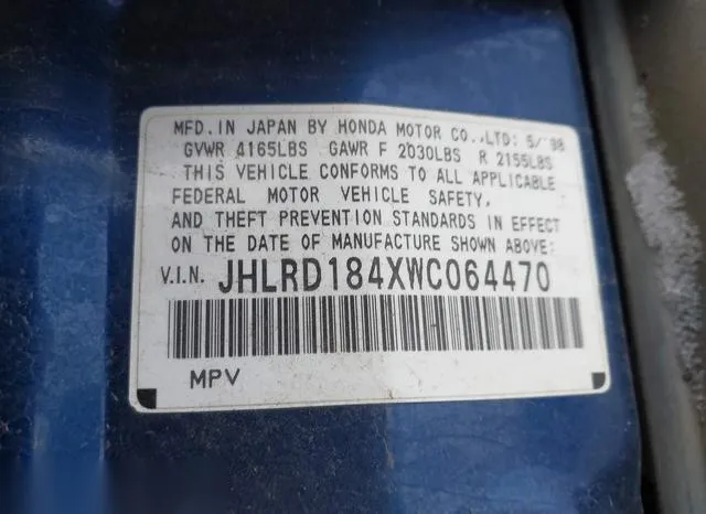 JHLRD184XWC064470 1998 1998 Honda CR-V- LX 9