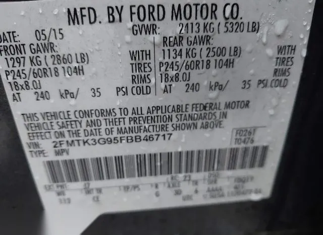 2FMTK3G95FBB46717 2015 2015 Ford Edge- SE 9