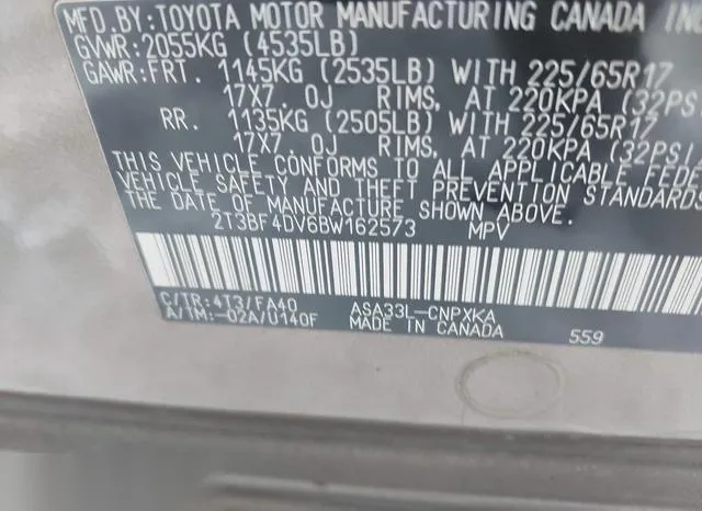 2T3BF4DV6BW162573 2011 2011 Toyota RAV4 9