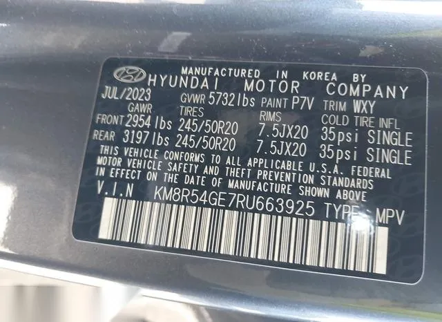 KM8R54GE7RU663925 2024 2024 Hyundai Palisade- Limited 9